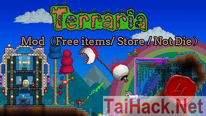 Download New Hack Version - Terraria MOD Immortality / unlimited items. Famous adventure game where players can do whatever they like. In this hack, you absolutely can live immortal and many items are free unlimited. Update all the latest hacks at TaiHack.Net