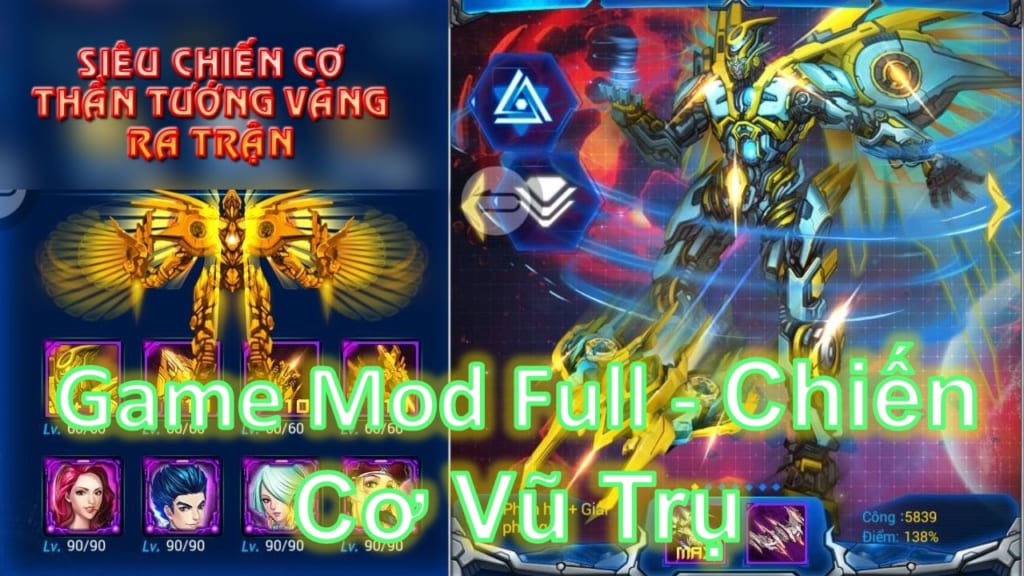 Game Mobile Mod Full - Chiến Cơ Vũ Trụ Mobile Việt Hóa | Mod Full KNB & Full Vàng Xài Thả Ga