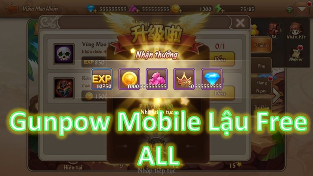 Game Lậu Mobile Free ALL - GUNPOW MOBILE LẬU VIỆT HÓA TẶNG 555M Kim Cương + 555M Rubi + Vô Số Quà Vip