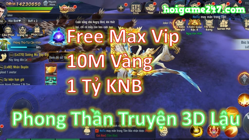Game Lậu Mobile 2020 Phong Thần Truyện Mobile 3D Free Max Vip + 10M Vàng + 1 Tỷ KNB KHÓA + 1 Tỷ Xu Xài Vàng Không Phải Nghĩ