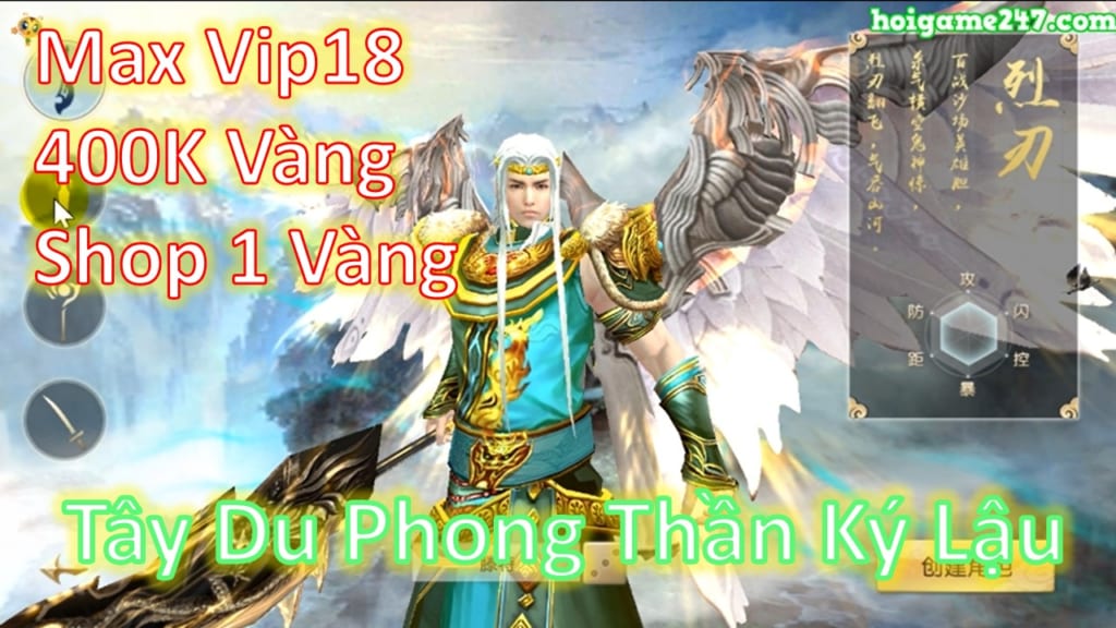 Game Mobile Private - Tây Du Phong Thần Ký Lậu Free Max Vip 18 + 400,000 Vàng + 100,000 Phù + Vô Số Quà Vip + Shop GM 1 Vàng