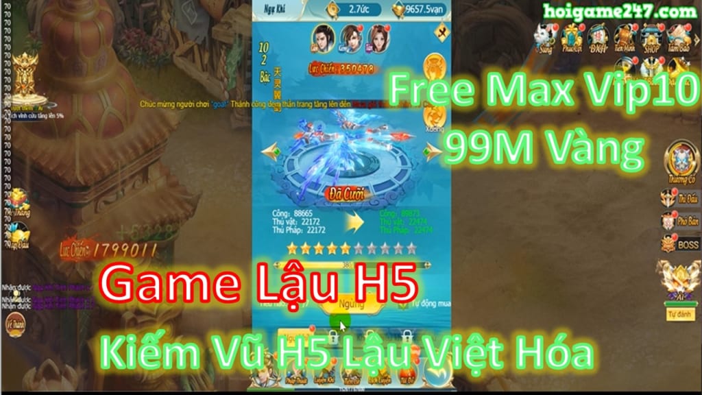 Game Lậu H5 Mobile Việt Hóa Kiếm Vũ Mobile Lậu Tool GM Tùy Thích Free Max Vip 10 + 999,999,999 Vàng + Vô Vàn Quà Vip